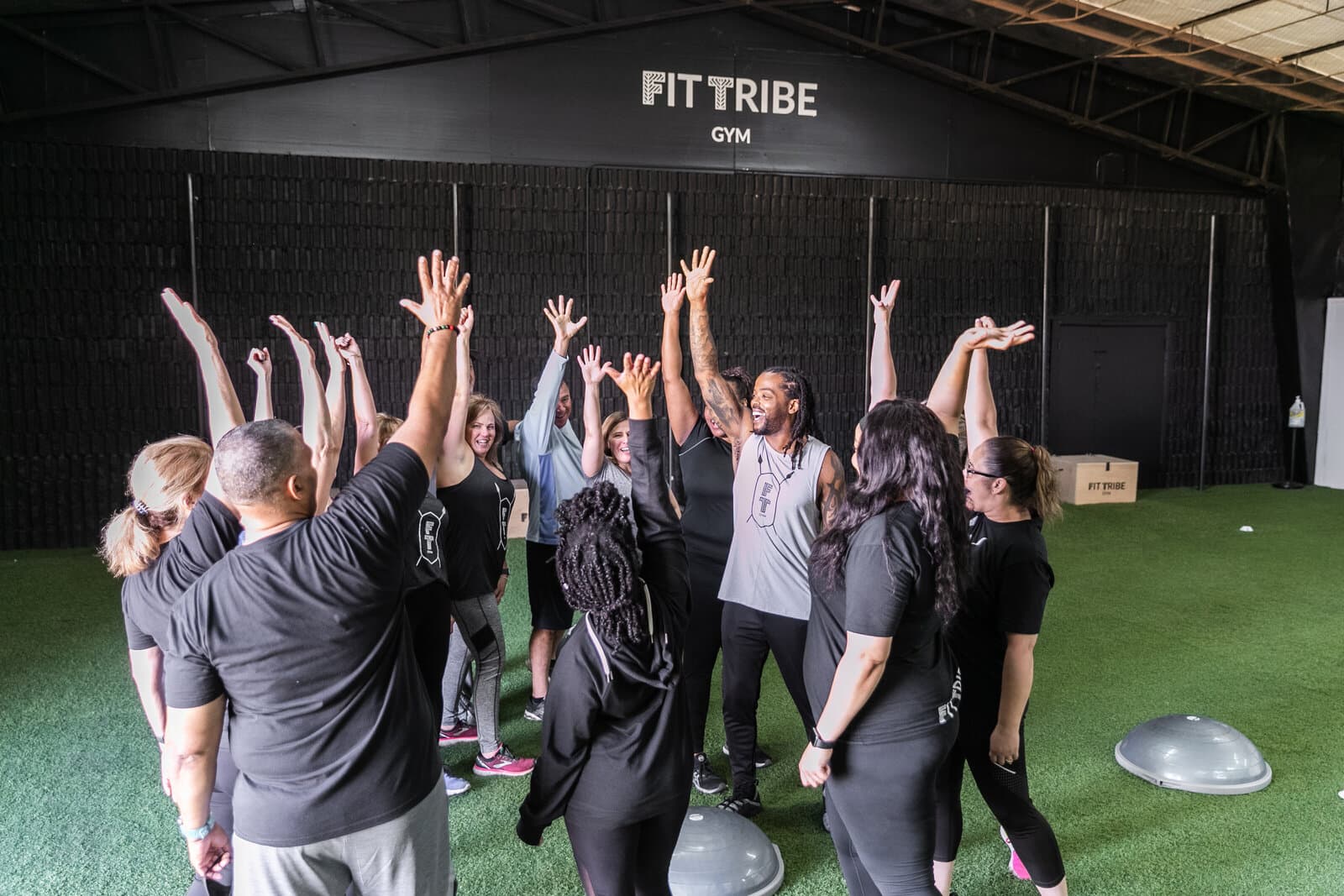 Fit Tribe members training together